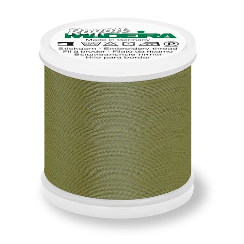 Madeira Rayon 40 machine embroidery thread 1000m spools 1157 medium army green